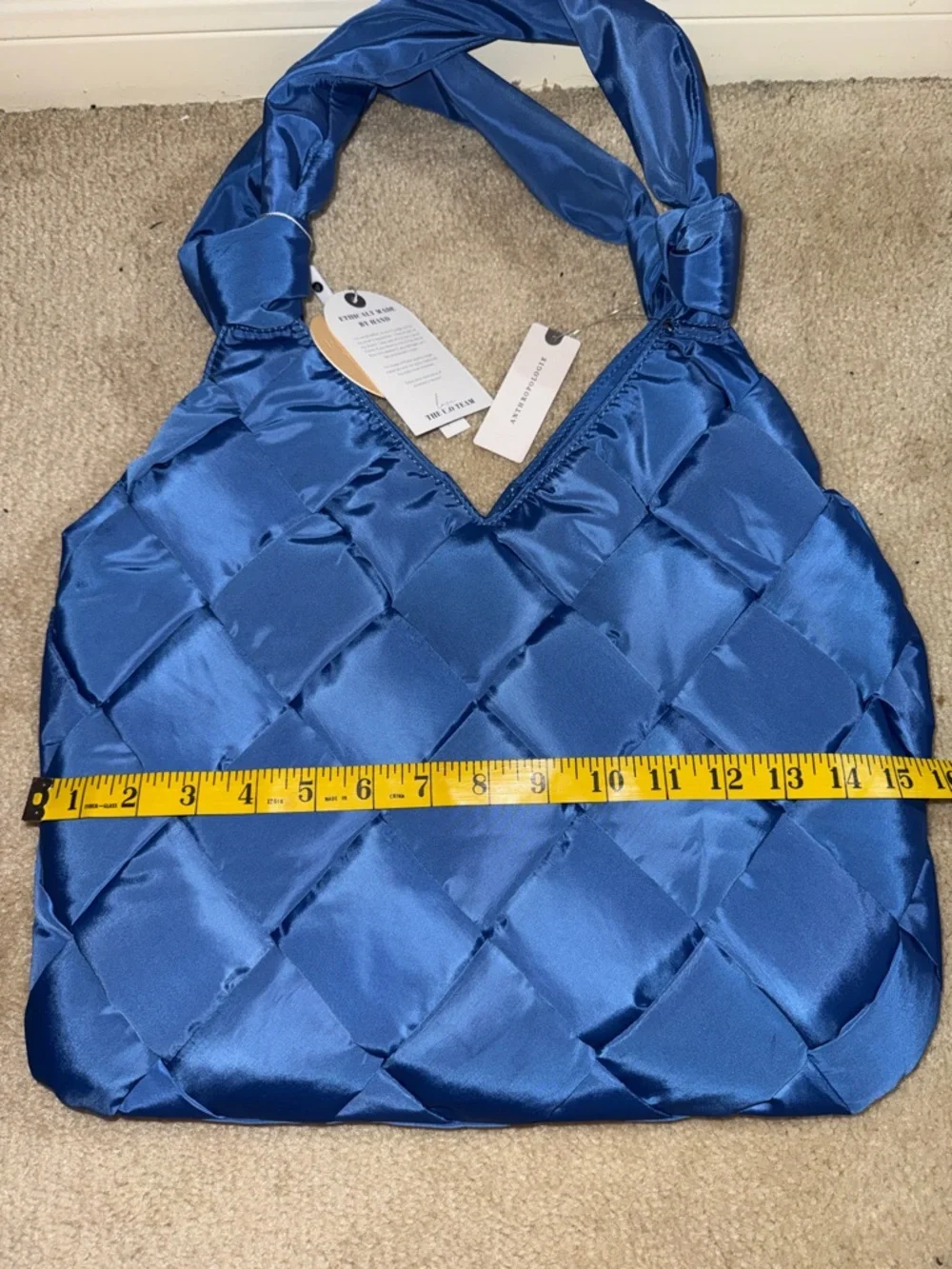 NWT Urban Originals Blue Knotted On the Go Woven Tote Bag from Anthropologie